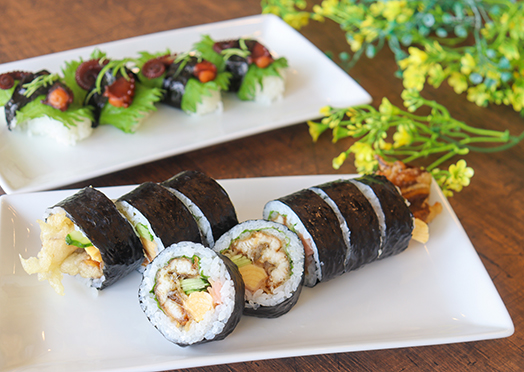 あなごの天ぷら巻き寿司　明石だこのやわらか煮握り寿司