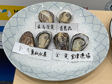 生食部門シングルシード方式の受賞したカキ