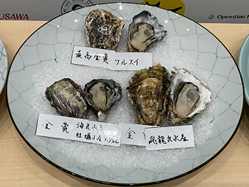 生食部門カルチ方式の受賞したカキ