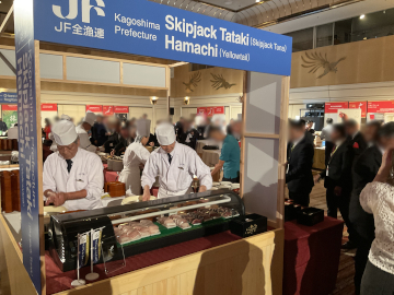 国産水産物を握り寿司で提供（カツオ・ハマチ）